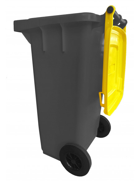 Bidone carrellato bicolor 240 litri per raccolta differenziata