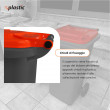 Bidone carrellato bicolor 240 litri per raccolta differenziata