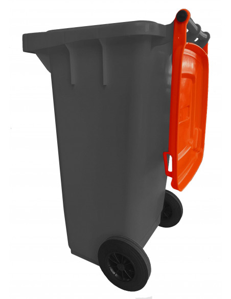 Bidone carrellato bicolor 240 litri per raccolta differenziata