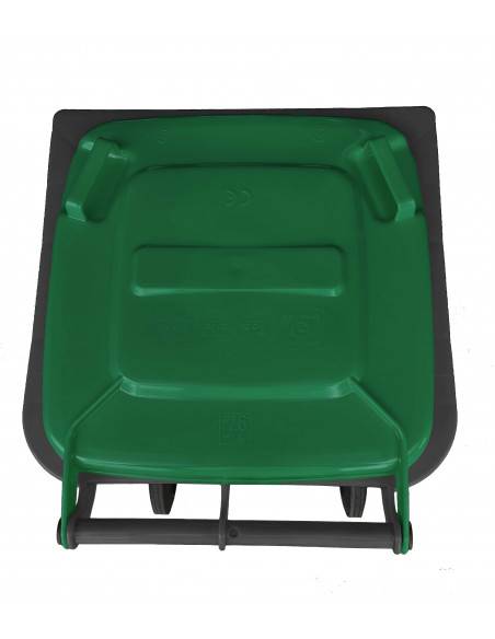 Bidone carrellato bicolor 240 litri per raccolta differenziata