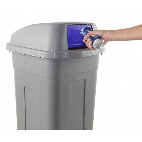 Bidone 100 litri con ruote e coperchio a...