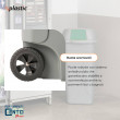 Bidone 100 litri con ruote e coperchio a campana per raccolta differenziata
