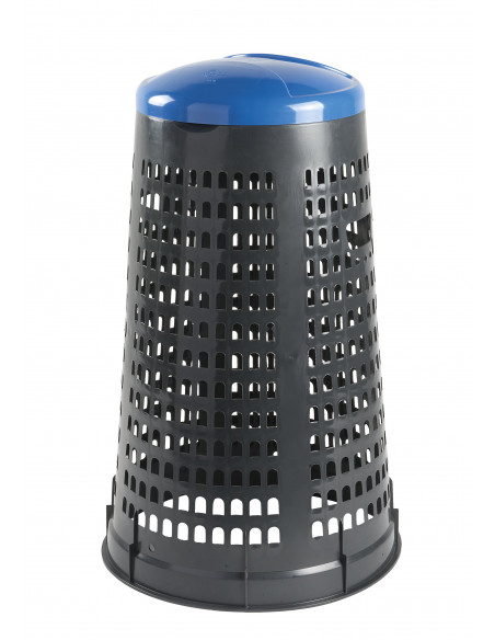 Trespolo bicolor portasacco 110 litri con fondo grigio e coperchio colorato per raccolta differenziata