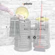 Trespolo bicolor portasacco 110 litri con fondo grigio e coperchio colorato per raccolta differenziata