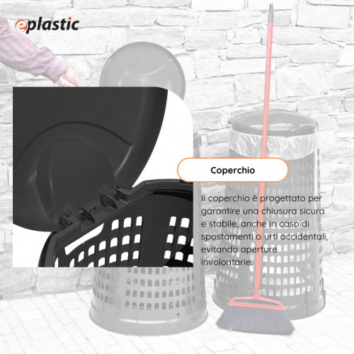 Trespolo monocolore portasacco 110 litri per...