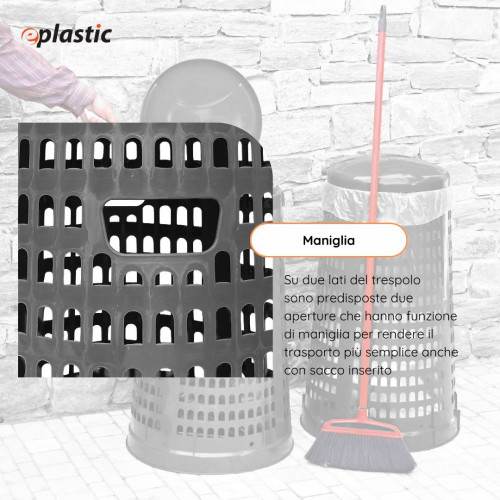 Trespolo monocolore portasacco 110 litri per...