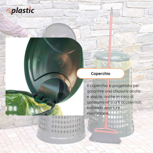 Trespolo monocolore portasacco 110 litri per...