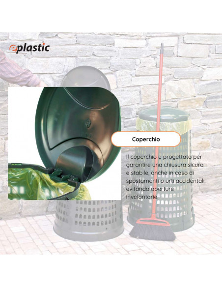 Trespolo monocolore portasacco 110 litri per raccolta differenziata