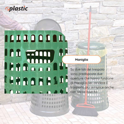 Trespolo monocolore portasacco 110 litri per...