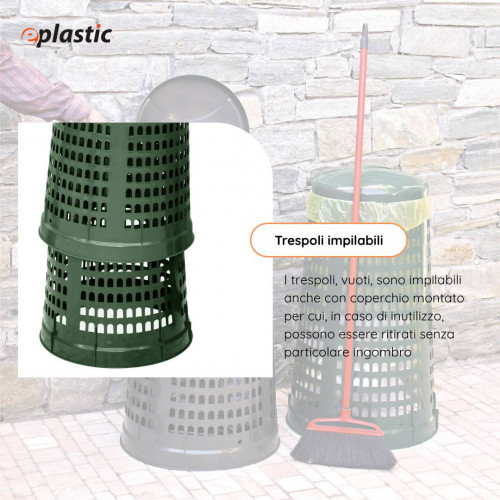 Mobile Portasacchi Adventa Per Raccolta Differenziata - Tris Modulare Per Interni Ed Esterni - Foto 6